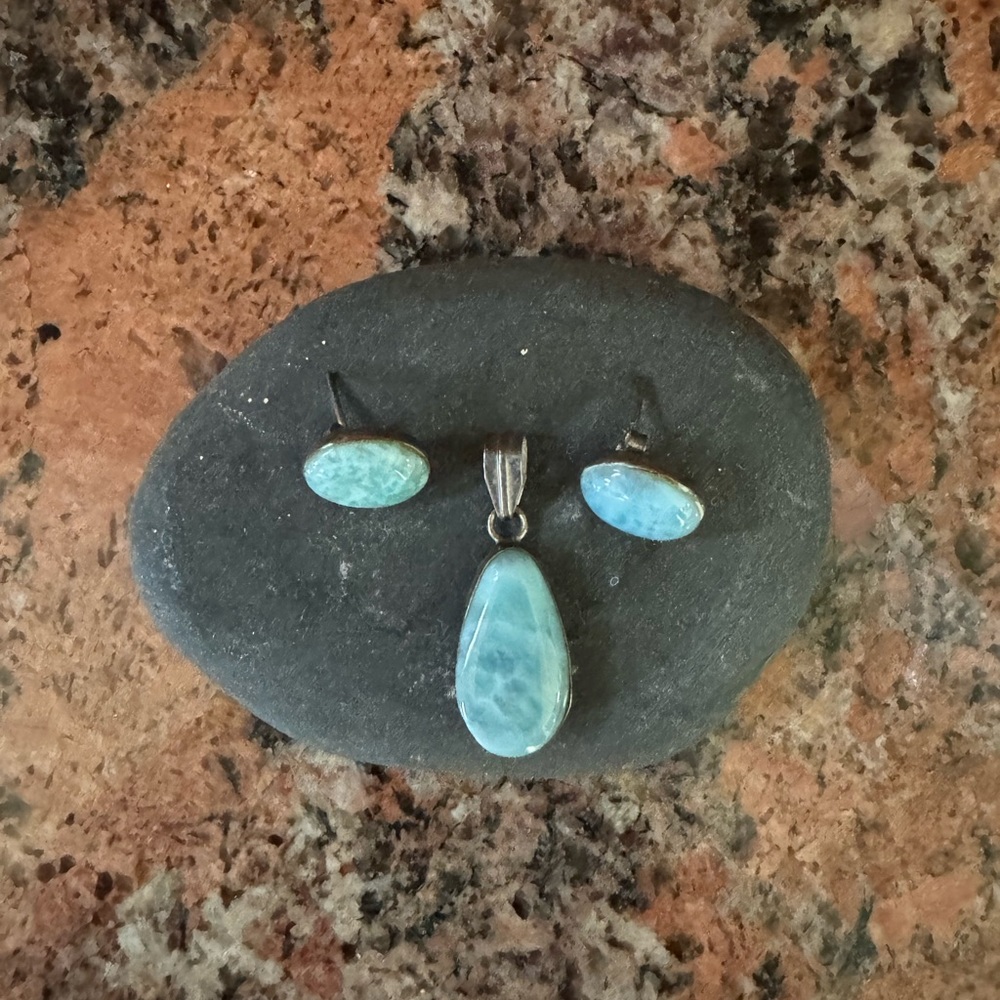 Sterling Silver Larimar Set